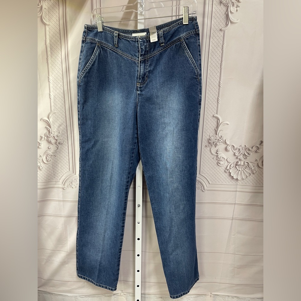 Liz Claiborne Vintage V Yoke Bareback Size 10 Mom High Rise Straight Jeans